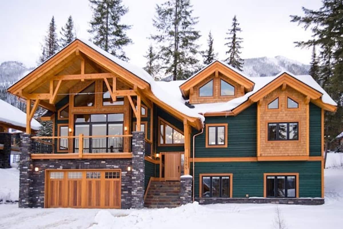 Kicking Horse Chalet in winter, Golden BC